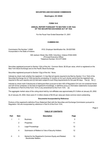 Thumbnail Cummins
 10-K Annual Report 
