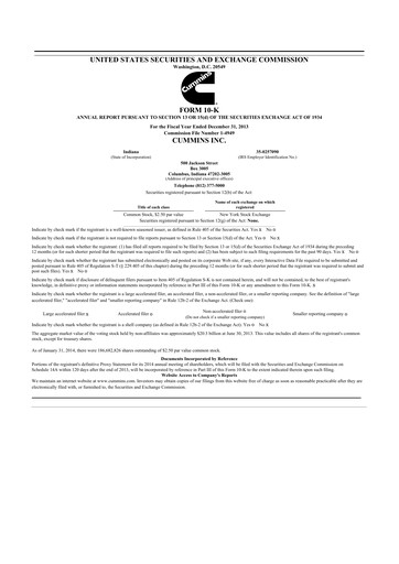 Thumbnail Cummins
 10-K Annual Report 2013
