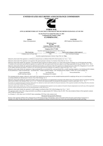 Thumbnail Cummins
 10-K Annual Report 2023