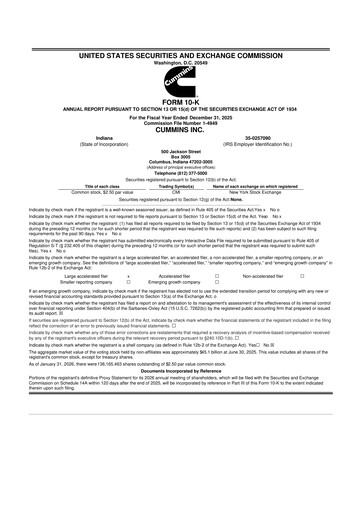 Thumbnail Cummins
 10-K Annual Report 2025