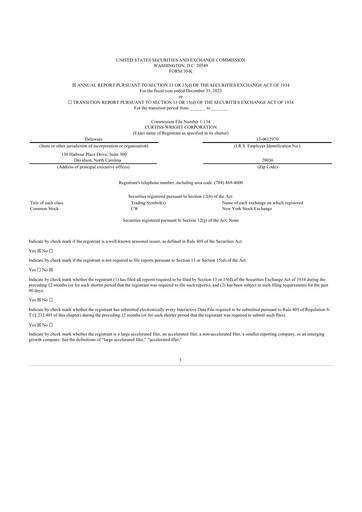 Thumbnail Curtiss-Wright
 10-K Annual Report 2023