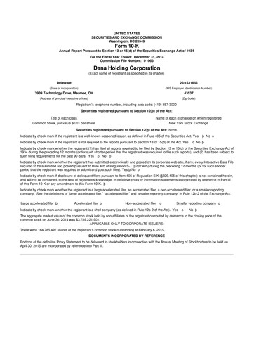 Thumbnail Dana Incorporated 10-K Annual Report 