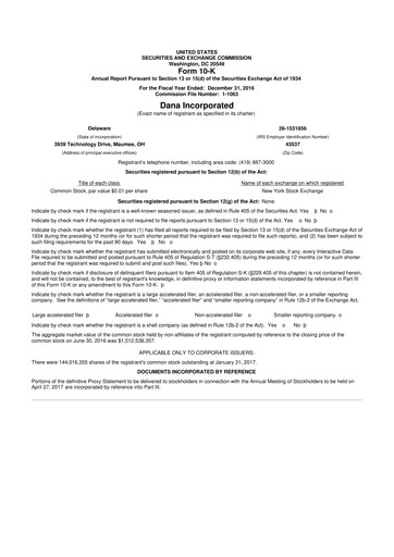 Thumbnail Dana Incorporated 10-K Annual Report 