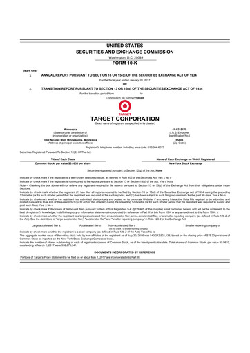 Thumbnail Target 10-K Annual Report 2016