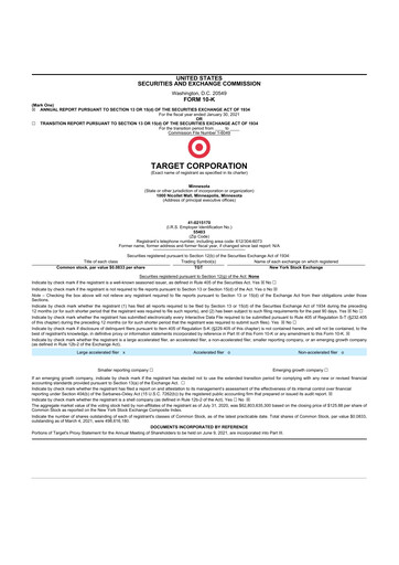 Thumbnail Target 10-K Annual Report 2020