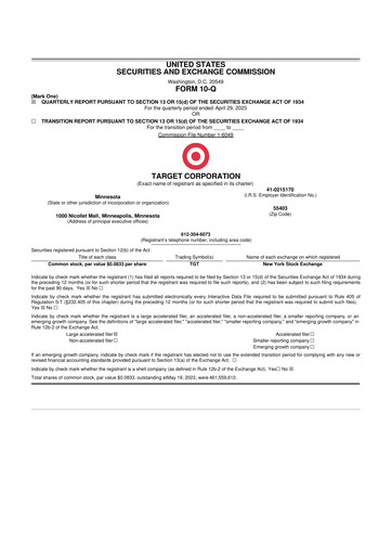 Thumbnail Target 10-Q Quarterly Report FY2023 