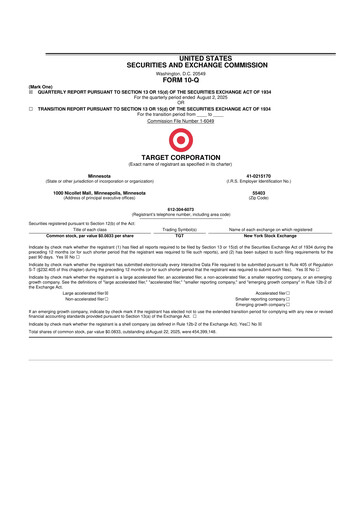 Thumbnail Target 10-Q Quarterly Report FY2025 