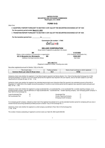 Thumbnail Deluxe Corporation 10-Q Quarterly Report FY2023 