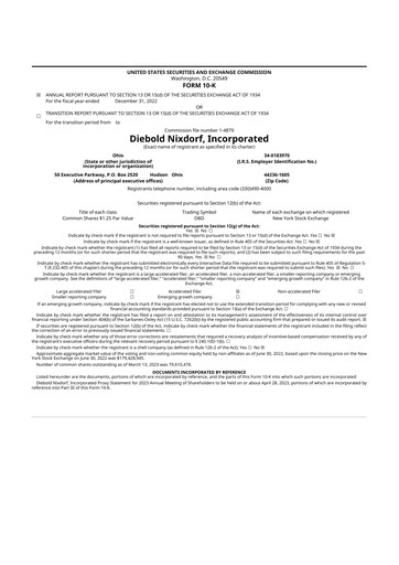 Thumbnail Diebold Nixdorf
 10-K Annual Report 2022