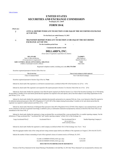 Thumbnail Dillard's
 10-K Annual Report 2014