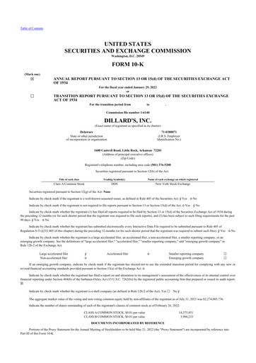 Thumbnail Dillard's
 10-K Annual Report 2021