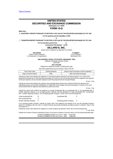 Thumbnail Dillard's
 10-Q Quarterly Report FY2024 