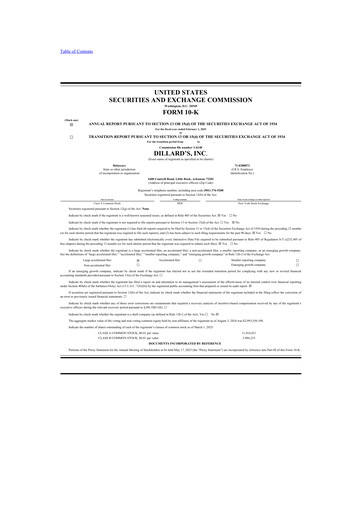 Thumbnail Dillard's
 10-K Annual Report 2024