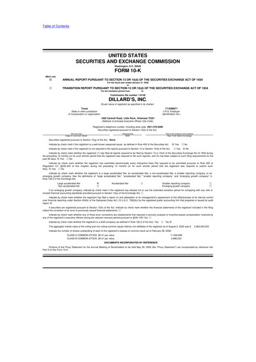 Thumbnail Dillard's
 10-K Annual Report 2025