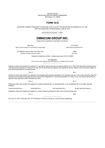 Thumbnail Omnicom Group 10-Q Quarterly Report FY2013 