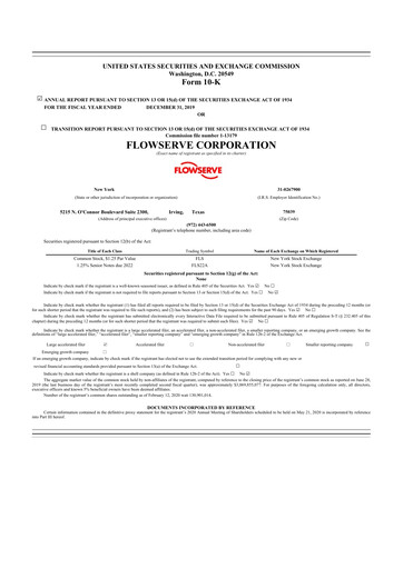 Thumbnail Flowserve
 10-K Annual Report 2019