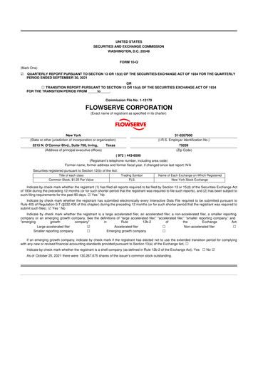 Thumbnail Flowserve
 10-Q Quarterly Report FY2021 