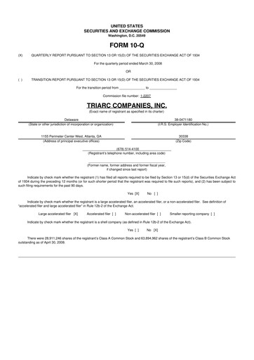 Miniature Wendy’s 10-Q Rapport trimestriel  