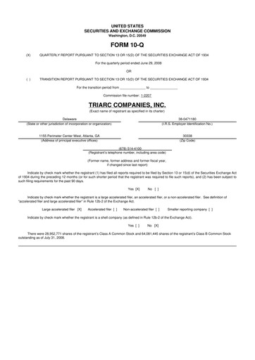 Miniature Wendy’s 10-Q Rapport trimestriel  