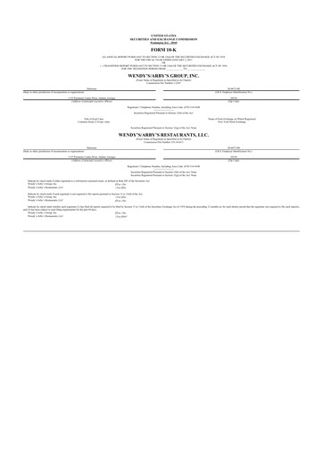 Thumbnail Wendy’s 10-K Annual Report 2010