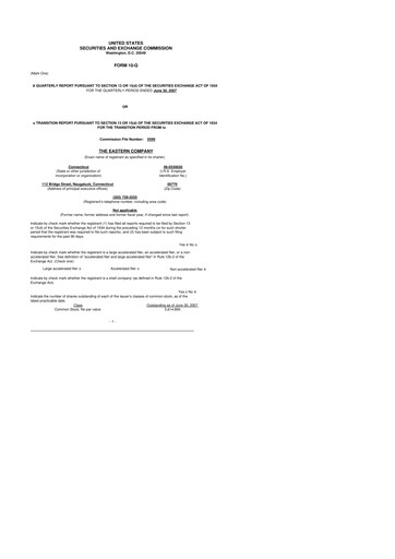 Thumbnail The Eastern Company 10-Q Quarterly Report FY 