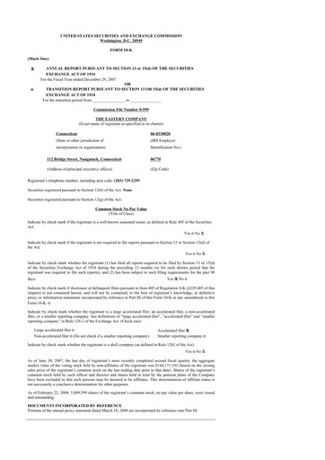 Vorschaubild The Eastern Company 10-K Jahresbericht 