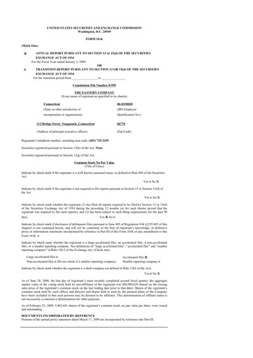 Vorschaubild The Eastern Company 10-K Jahresbericht 