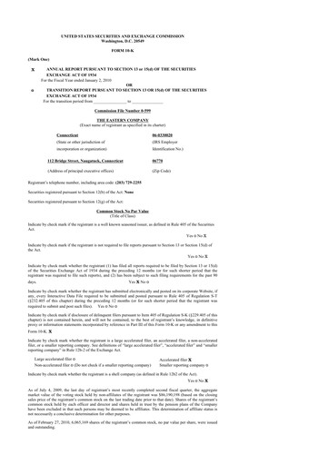 Vorschaubild The Eastern Company 10-K Jahresbericht 