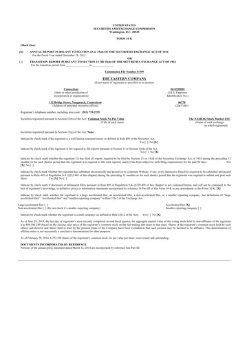 Vorschaubild The Eastern Company 10-K Jahresbericht 2013
