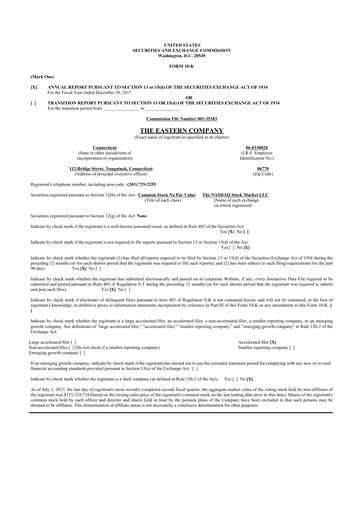 Vorschaubild The Eastern Company 10-K Jahresbericht 2017