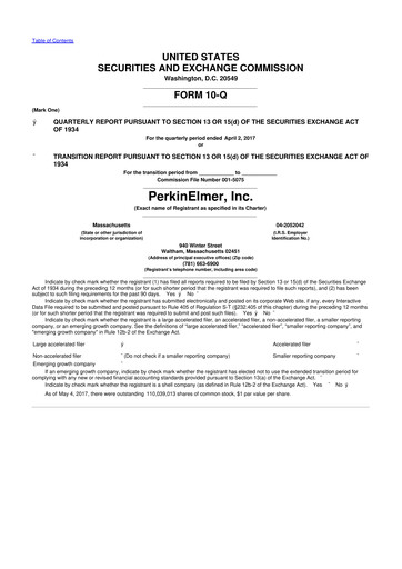 Thumbnail Revvity 10-Q Quarterly Report FY2017 