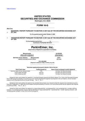 Thumbnail Revvity 10-Q Quarterly Report FY2020 