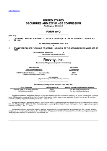 Thumbnail Revvity 10-Q Quarterly Report FY2023 