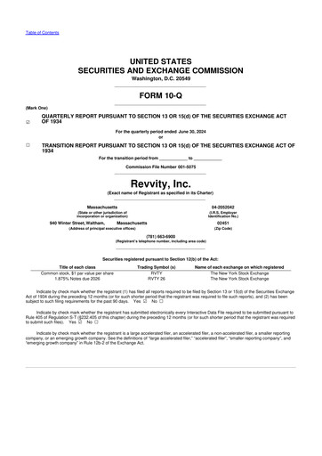 Thumbnail Revvity 10-Q Quarterly Report FY2024 