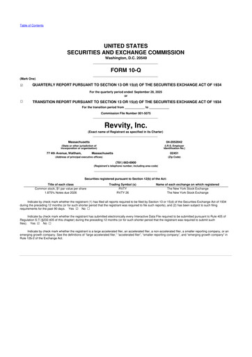 Thumbnail Revvity 10-Q Quarterly Report FY2025 