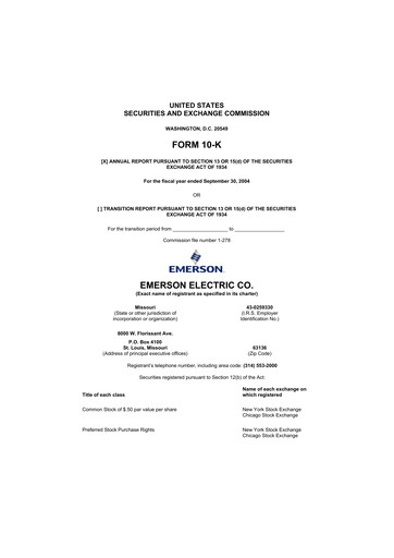 Thumbnail Emerson 10-K Annual Report 
