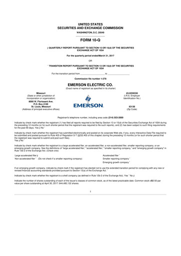 Thumbnail Emerson 10-Q Quarterly Report FY2017 