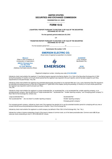 Thumbnail Emerson 10-Q Quarterly Report FY2018 