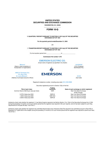 Thumbnail Emerson 10-Q Quarterly Report FY2021 