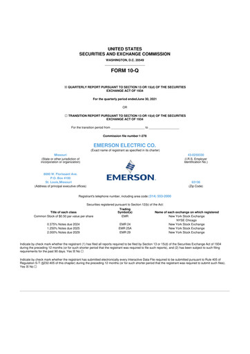 Thumbnail Emerson 10-Q Quarterly Report FY2021 