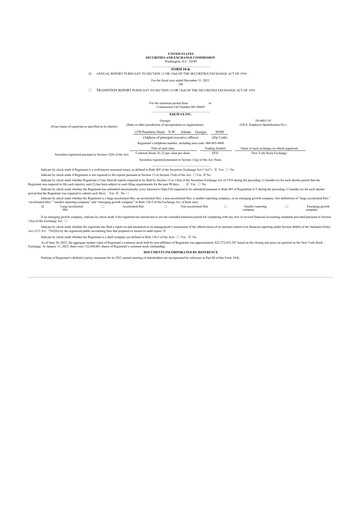 Thumbnail Equifax 10-K Annual Report 2022