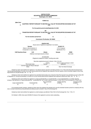 Vorschaubild Equifax 10-Q Quartalsbericht 2024 