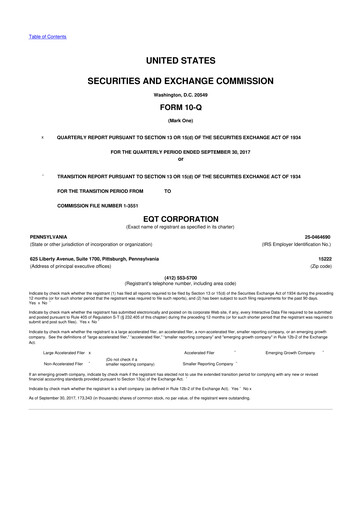 Thumbnail EQT Corporation
 10-Q Quarterly Report FY2017 