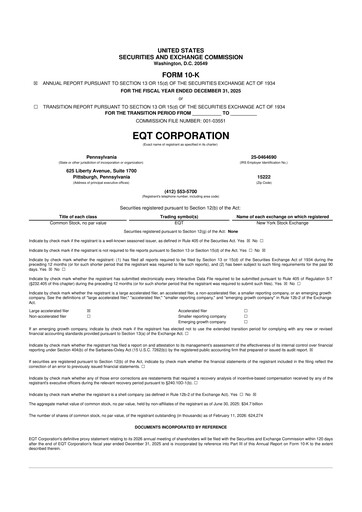 Thumbnail EQT Corporation
 10-K Annual Report 2025