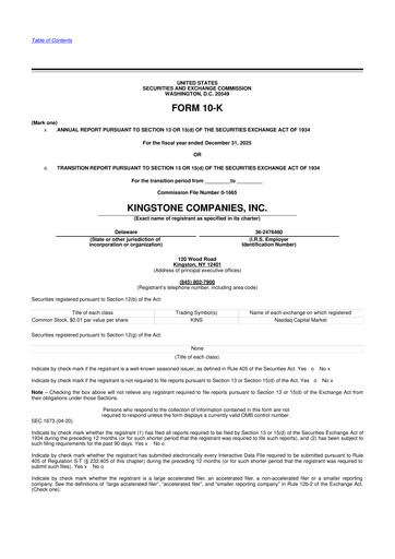 Thumbnail Kingstone Companies 10-K Annual Report 2025