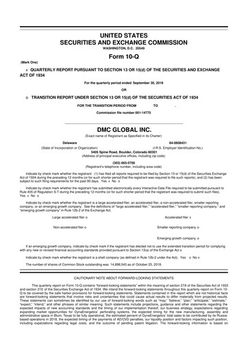 Thumbnail DMC Global 10-Q Quarterly Report FY2018 