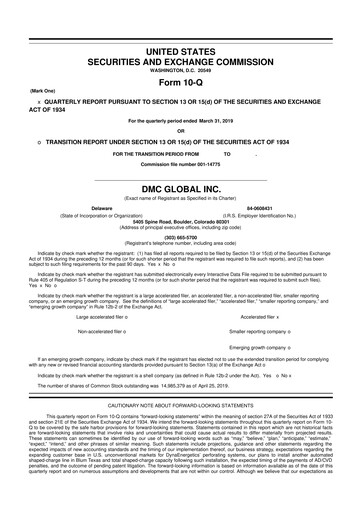 Thumbnail DMC Global 10-Q Quarterly Report FY2019 
