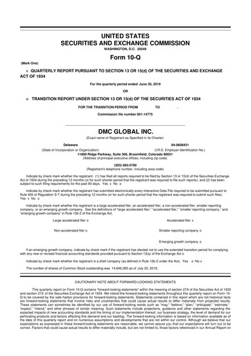 Thumbnail DMC Global 10-Q Quarterly Report FY2019 