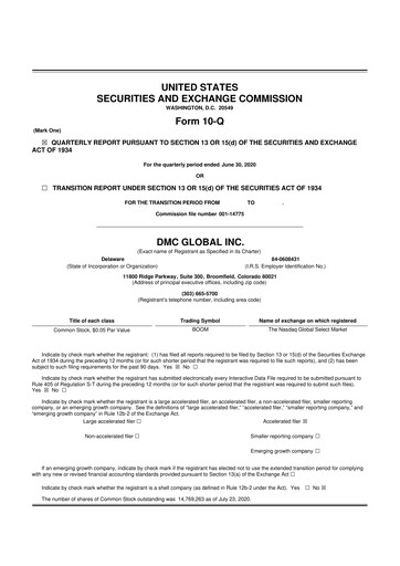 Thumbnail DMC Global 10-Q Quarterly Report FY2020 