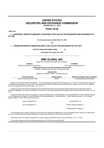 Thumbnail DMC Global 10-Q Quarterly Report FY2023 